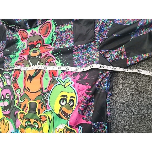 Five Nights At Freddys Game Over Mens Black Graphic Logo Hoodie Pullover AOP - Picture 7 of 9